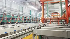 Автоматическая гальваническая линия барабанного типа с подвесным автооператором